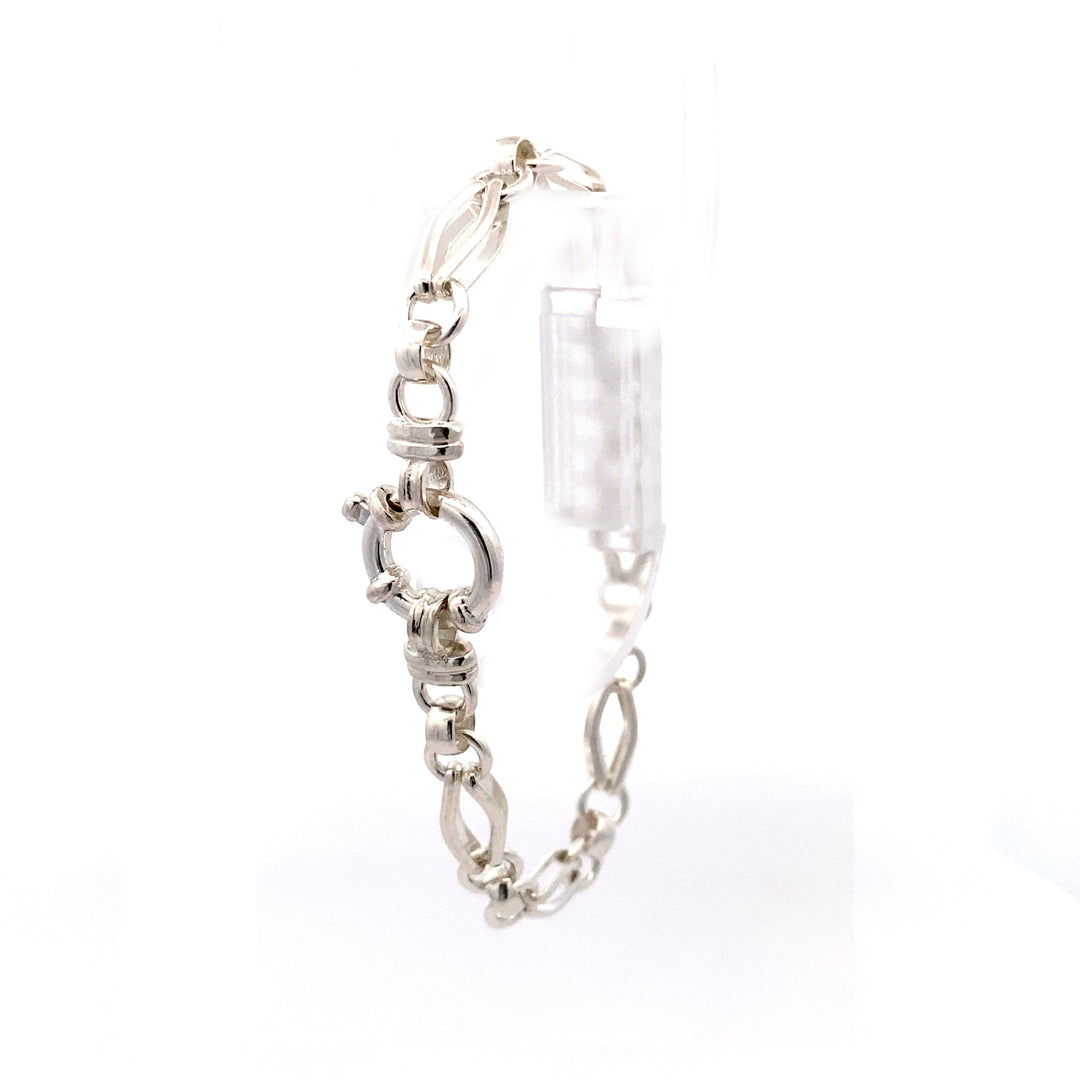 Stering Silver Fancy Link Bracelet