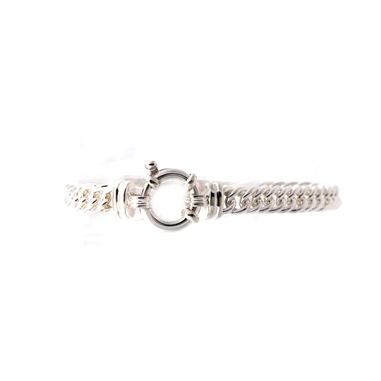 Stering Silver Double Curb Bracelet