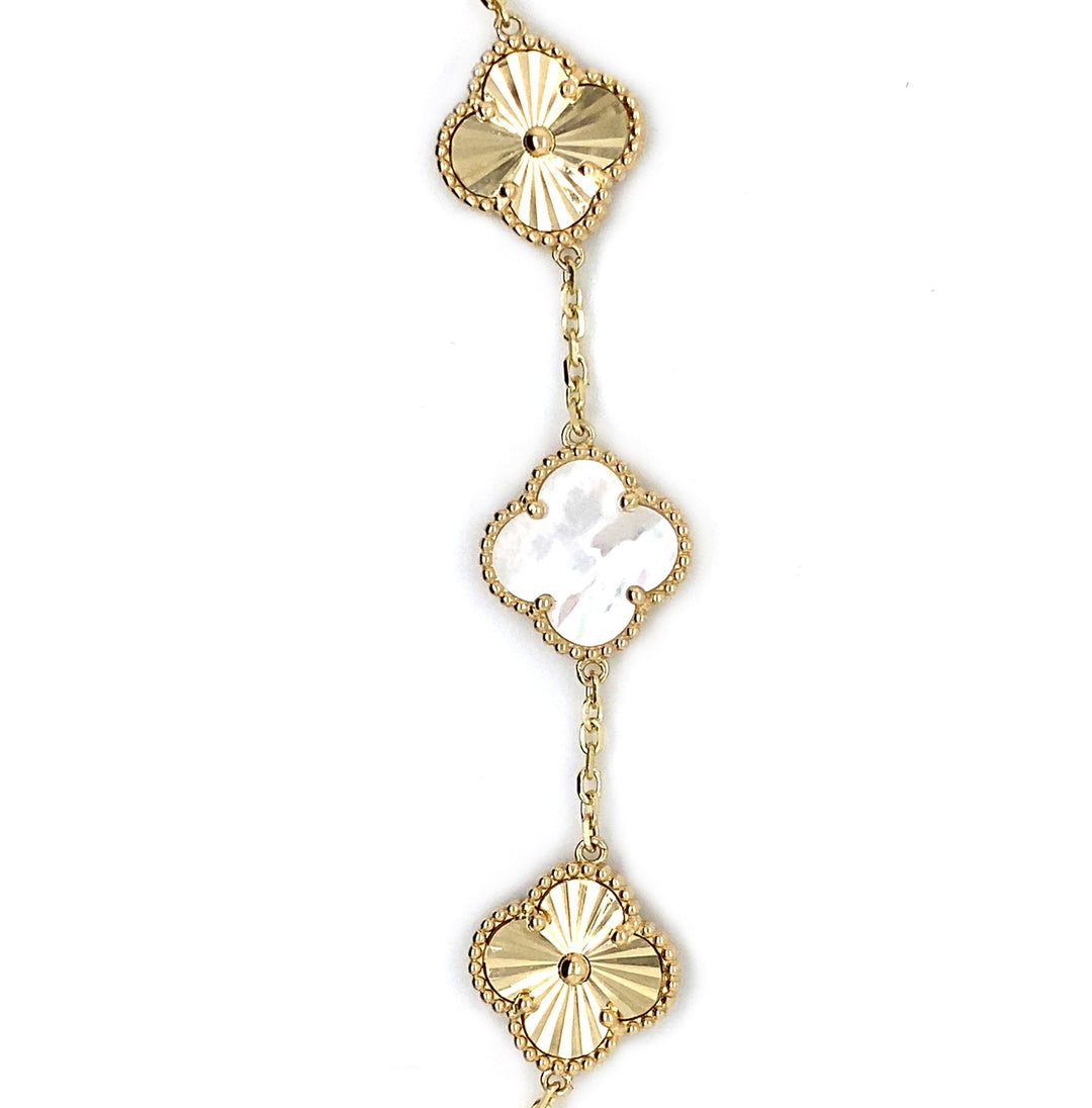 9ct Yellow Gold Clover/Quatrefoil Bracelet