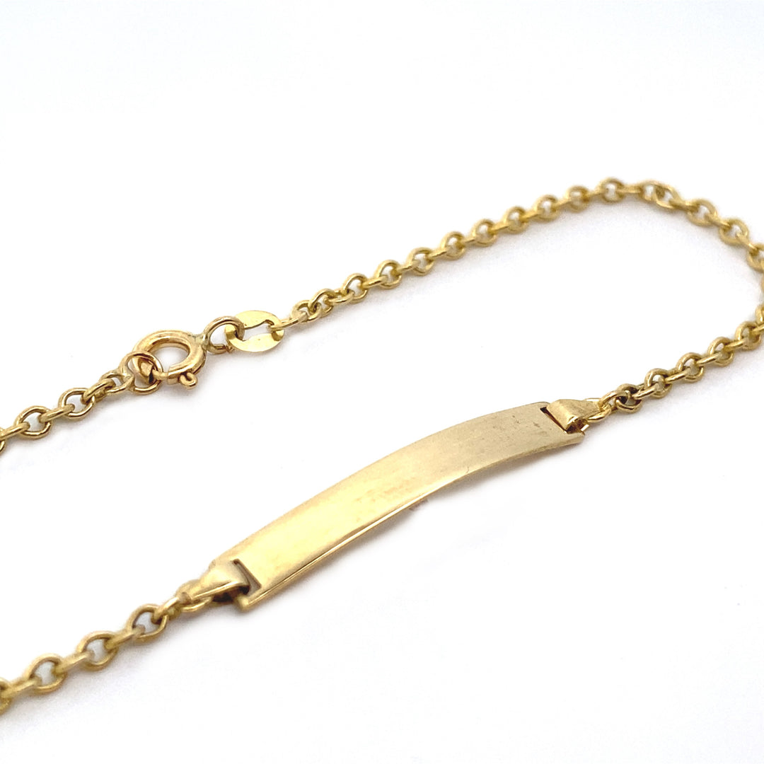 9ct Yellow Gold Childs Identity Bracelet