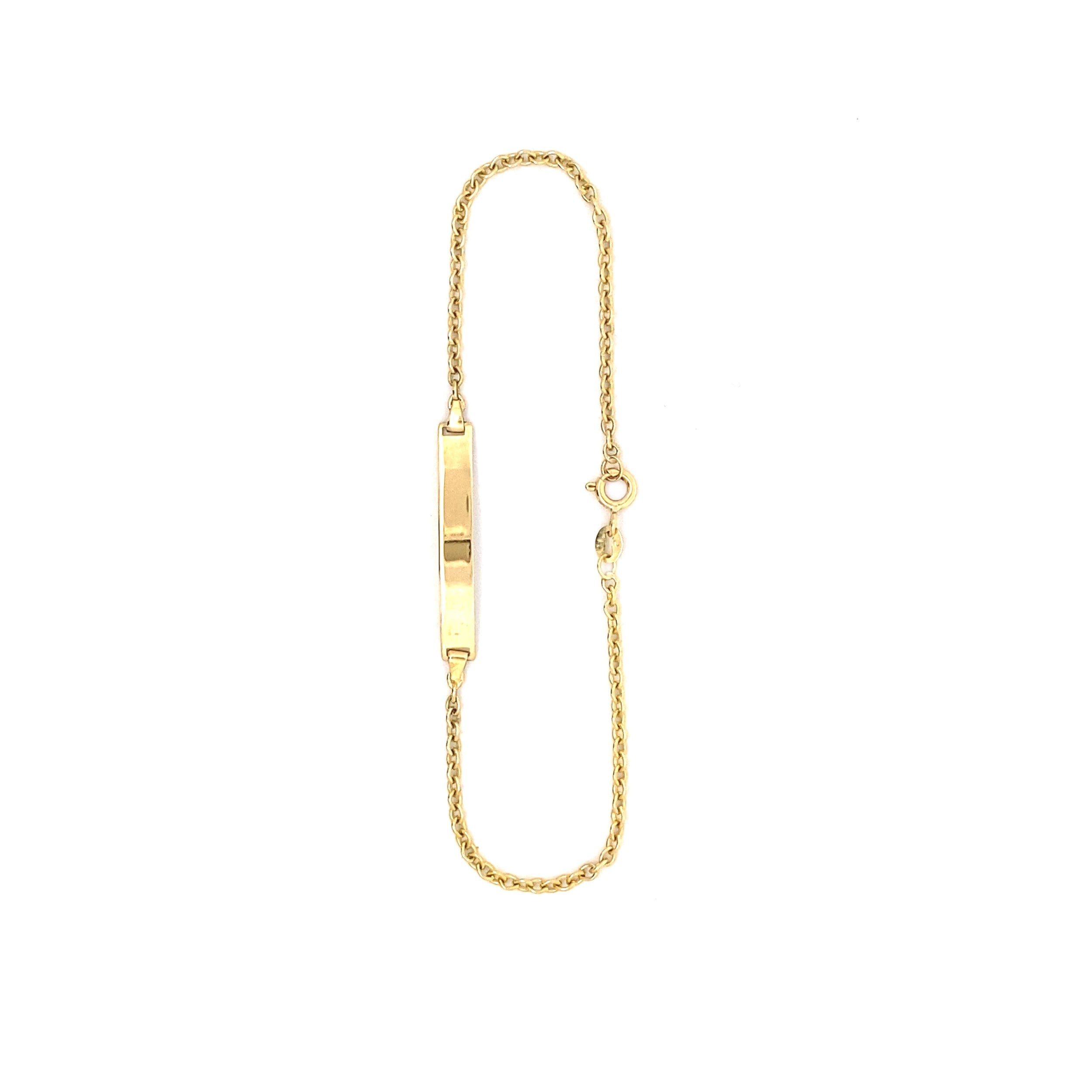 9ct Yellow Gold Childs Identity Bracelet