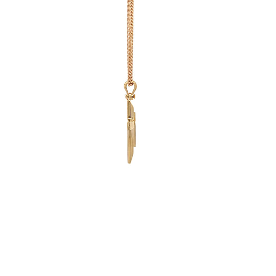 18ct Yellow Gold Layered Cross