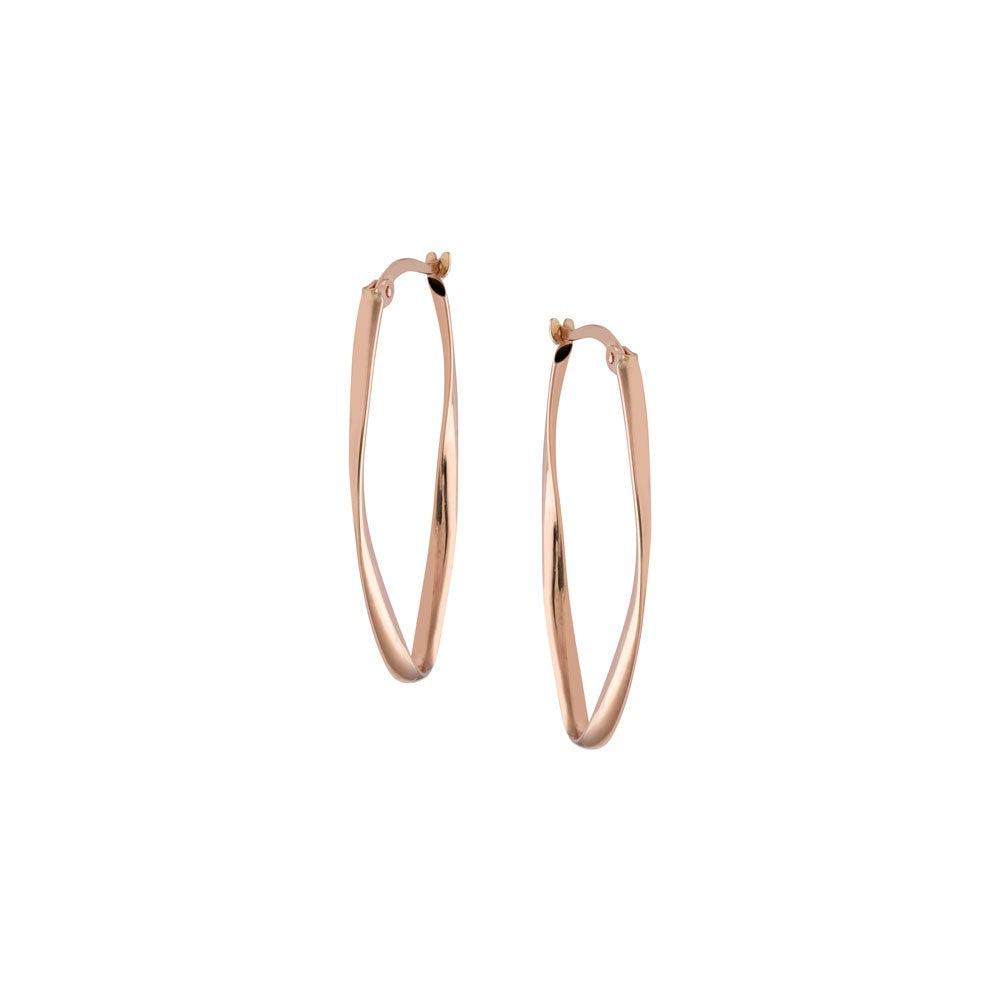 9ct Rose Gold Twist Hoop