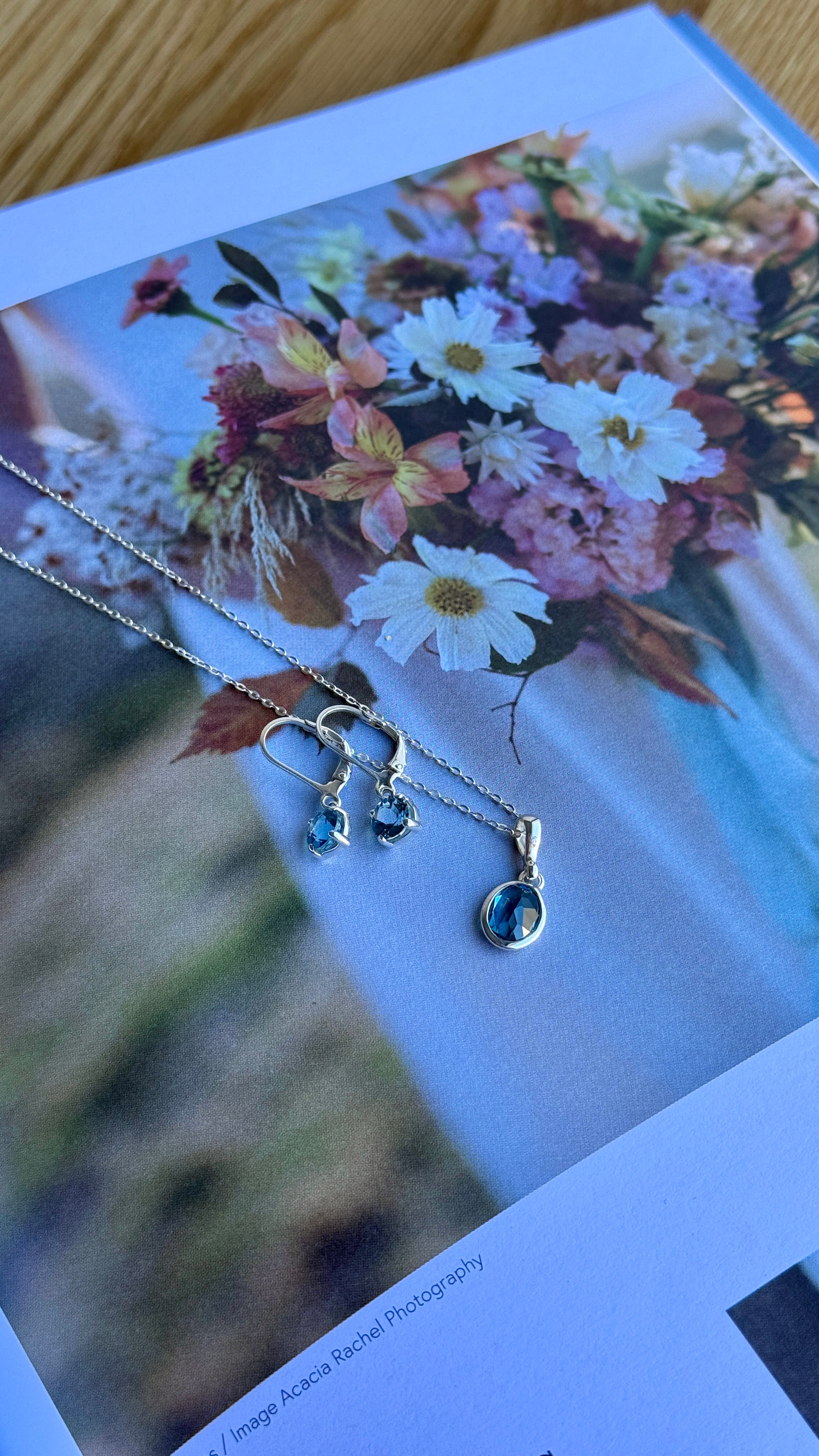 Sterling Silver London Blue Topaz Continental Drop Earrings