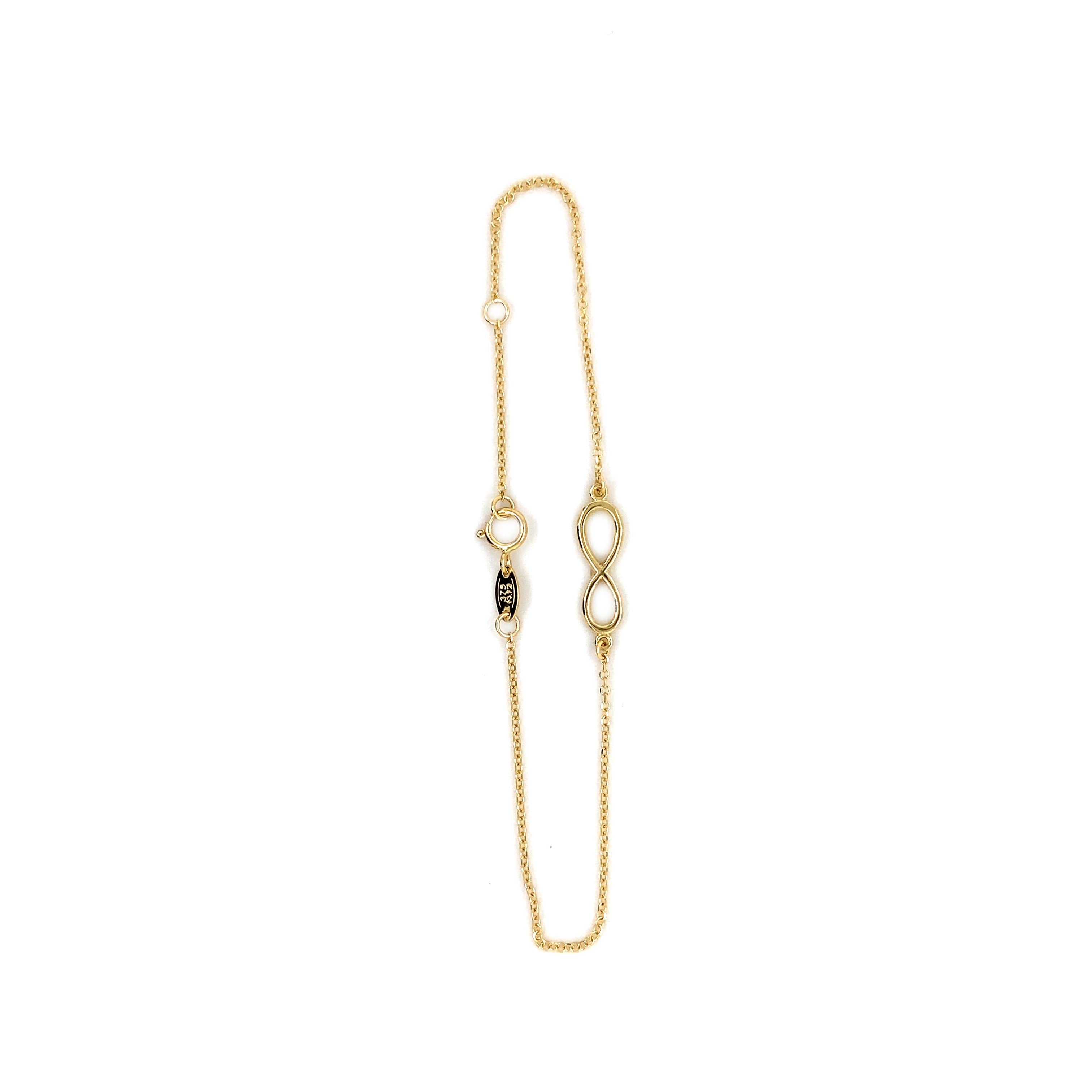 9ct Gold Infinity Bracelet