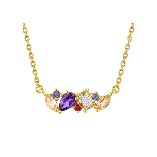 9ct Yellow Gold Sunset Sorbet Necklace, Earrings & Ring Set