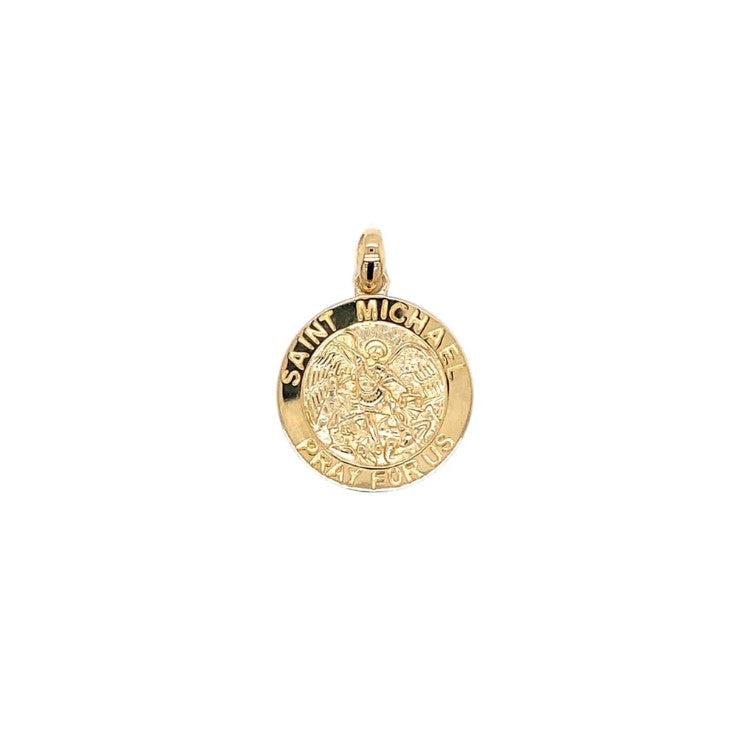 9ct Yellow Gold St Michael Medallion