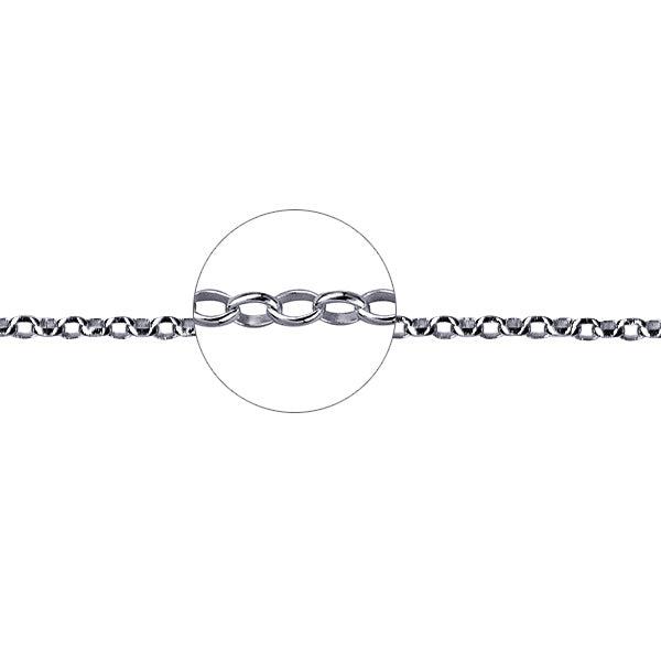 9ct Oval Belcher Chain 55cm (1.5mm Link)