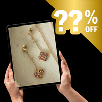 9ct Yellow Gold Multi-Colour Sapphire Clover Drop Earrings