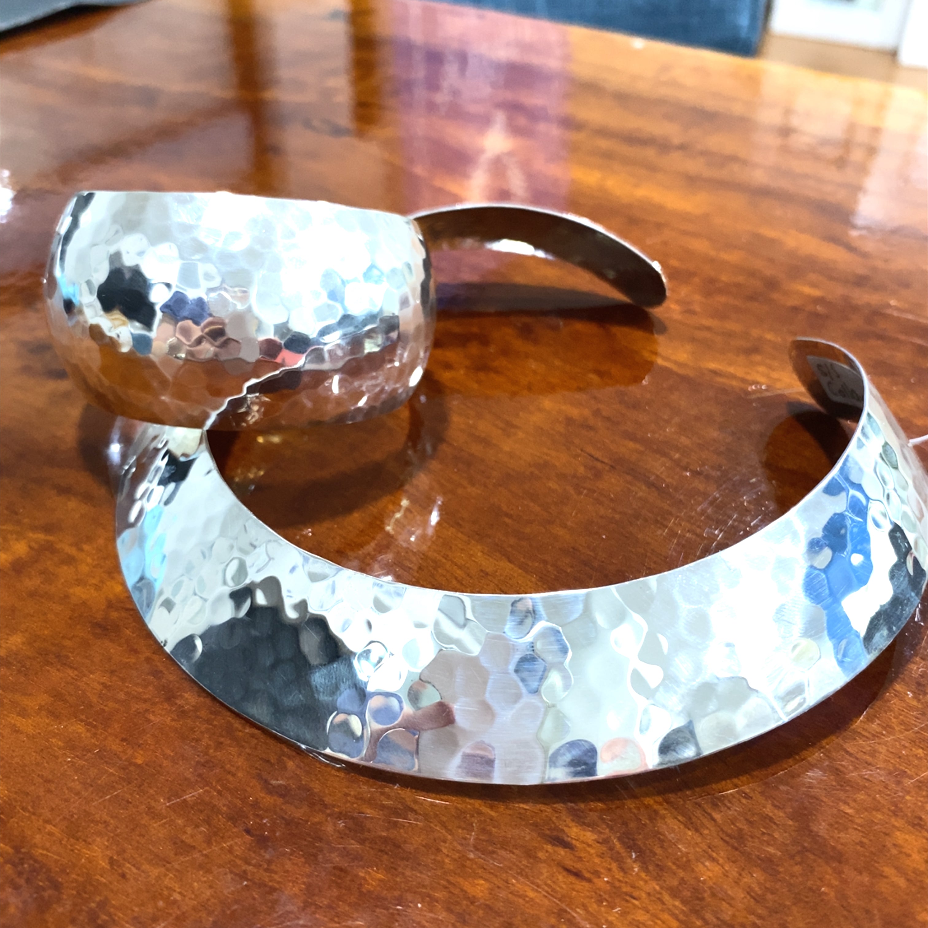 Sterling Silver Hammered Collar (Necklet)