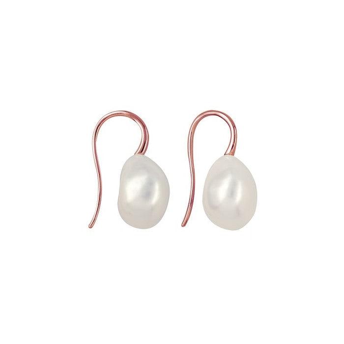 9ct or Sterling Silver Baroque Pearl Earrings