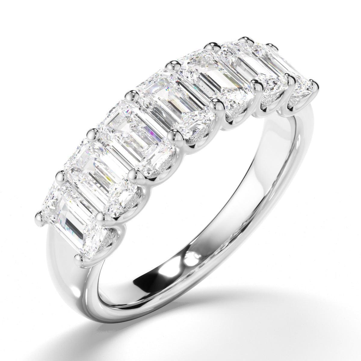 Emerald Cut Diamond Anniversary Ring