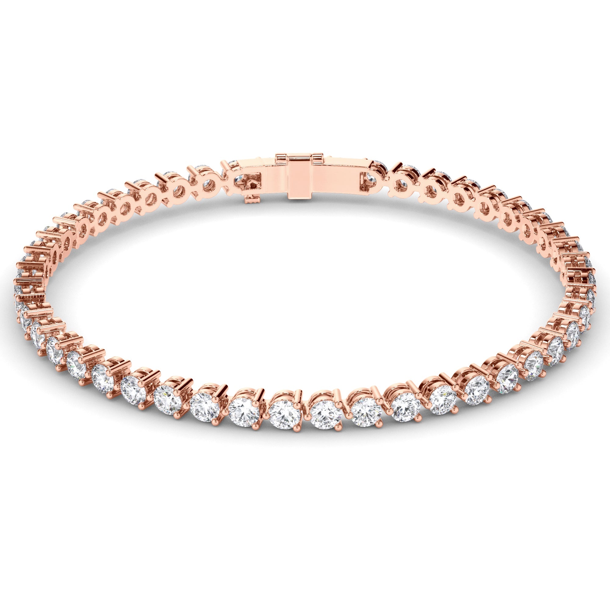 Round Brilliant Cut Laboratory Grown Diamond Tennis Bracelet