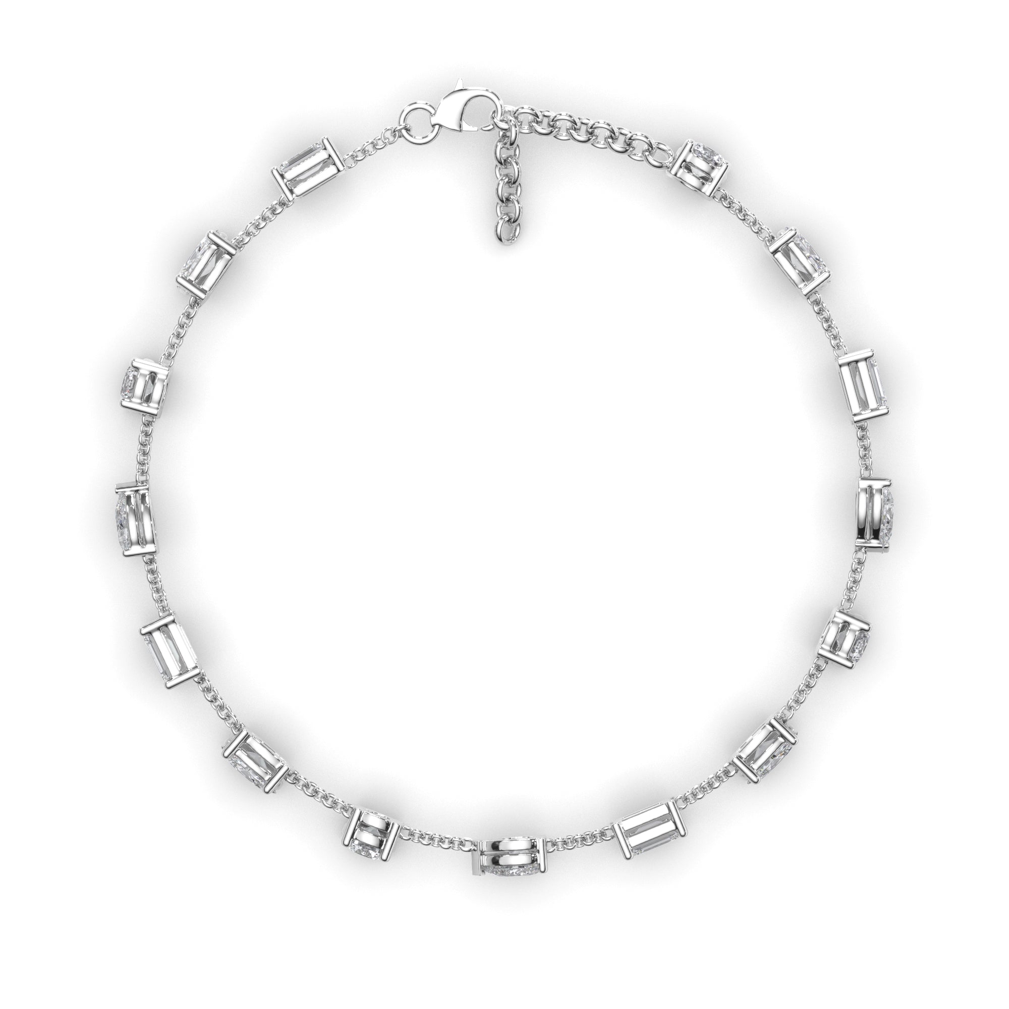 Multi-Shape Laboratory Grown Diamond Tennis Bracelet