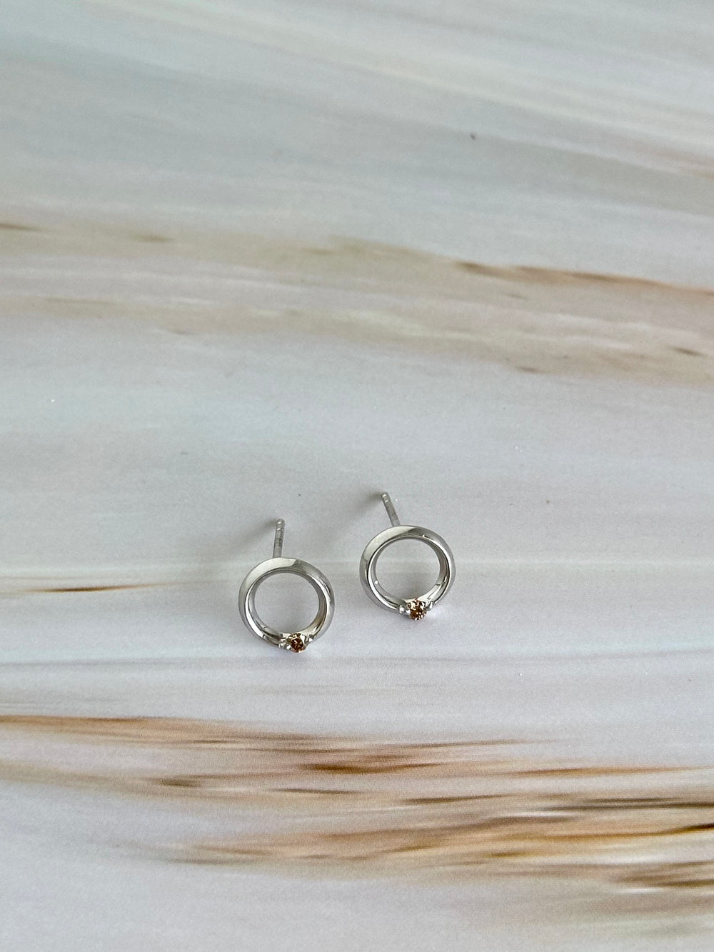 9ct White Gold Argyle Diamond Studs