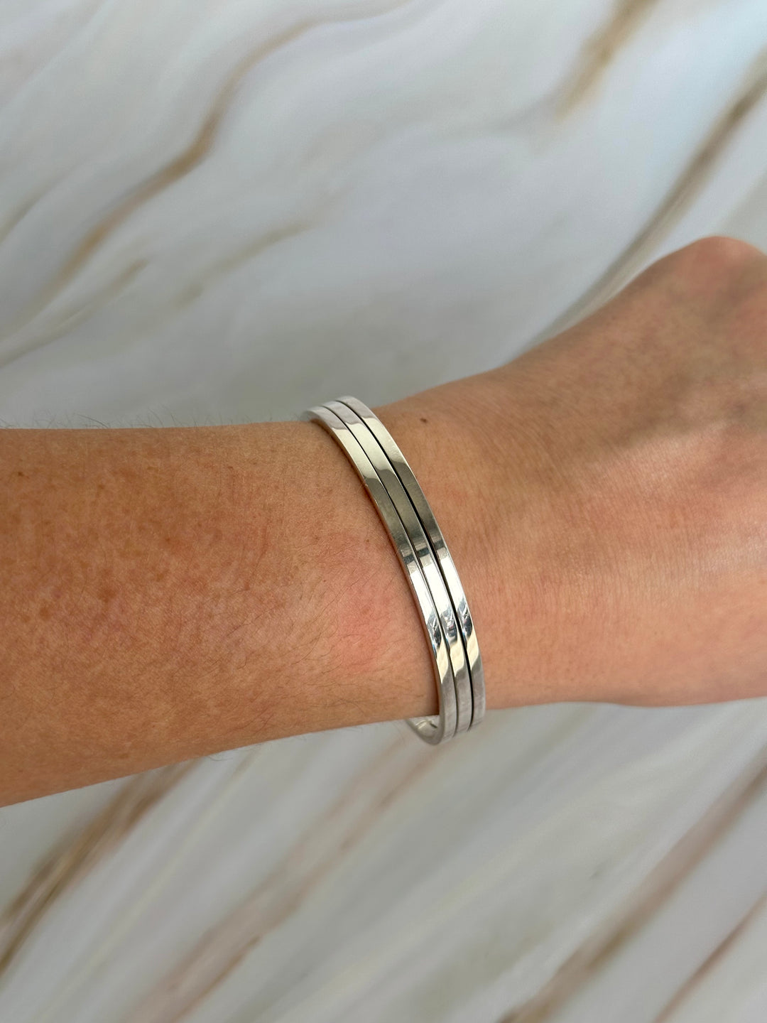 Unisex Sterling Silver Cuff Bangle