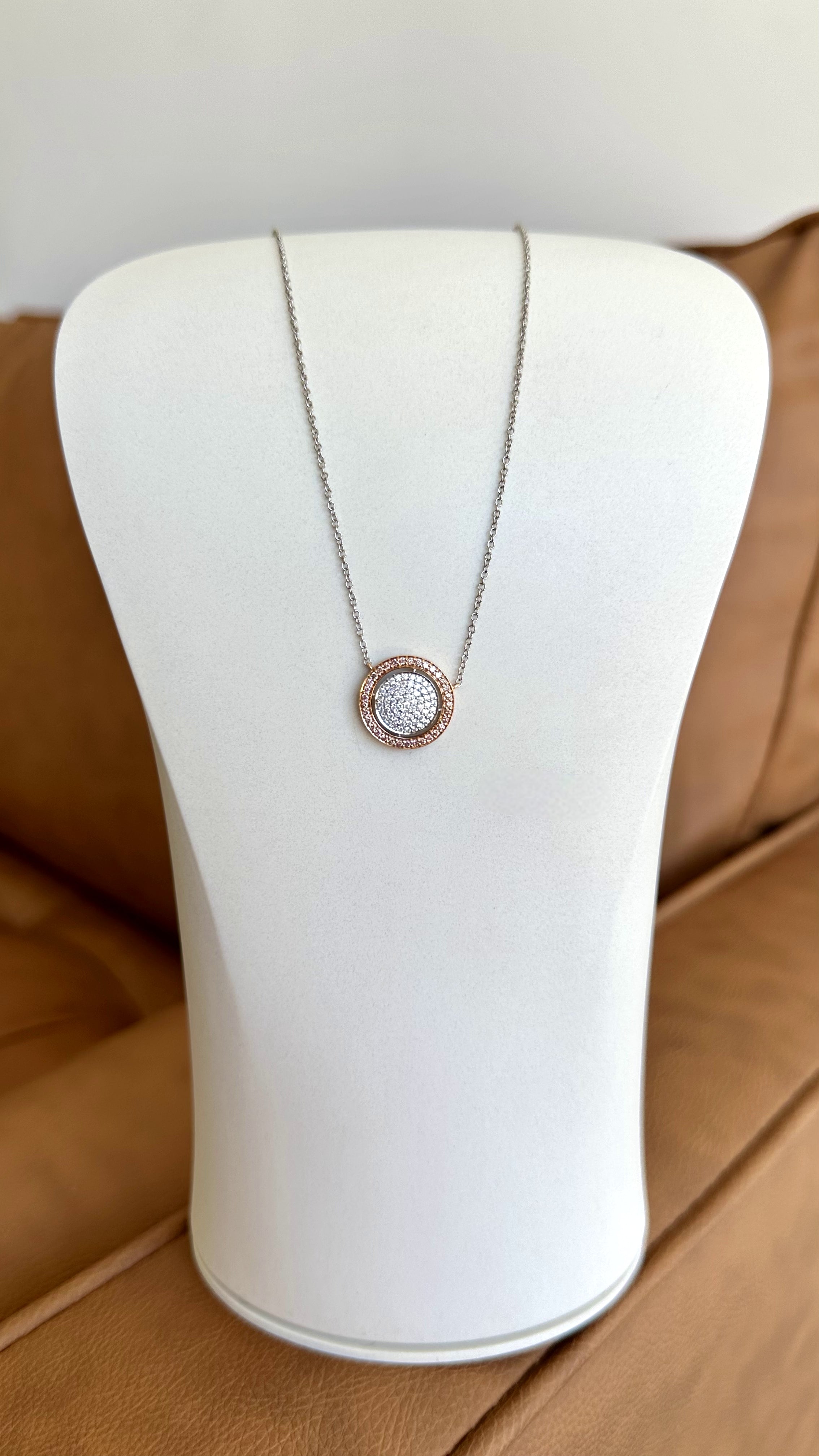 18ct Rose & White Gold Australian Pink Diamond from the Argyle Mine Necklace