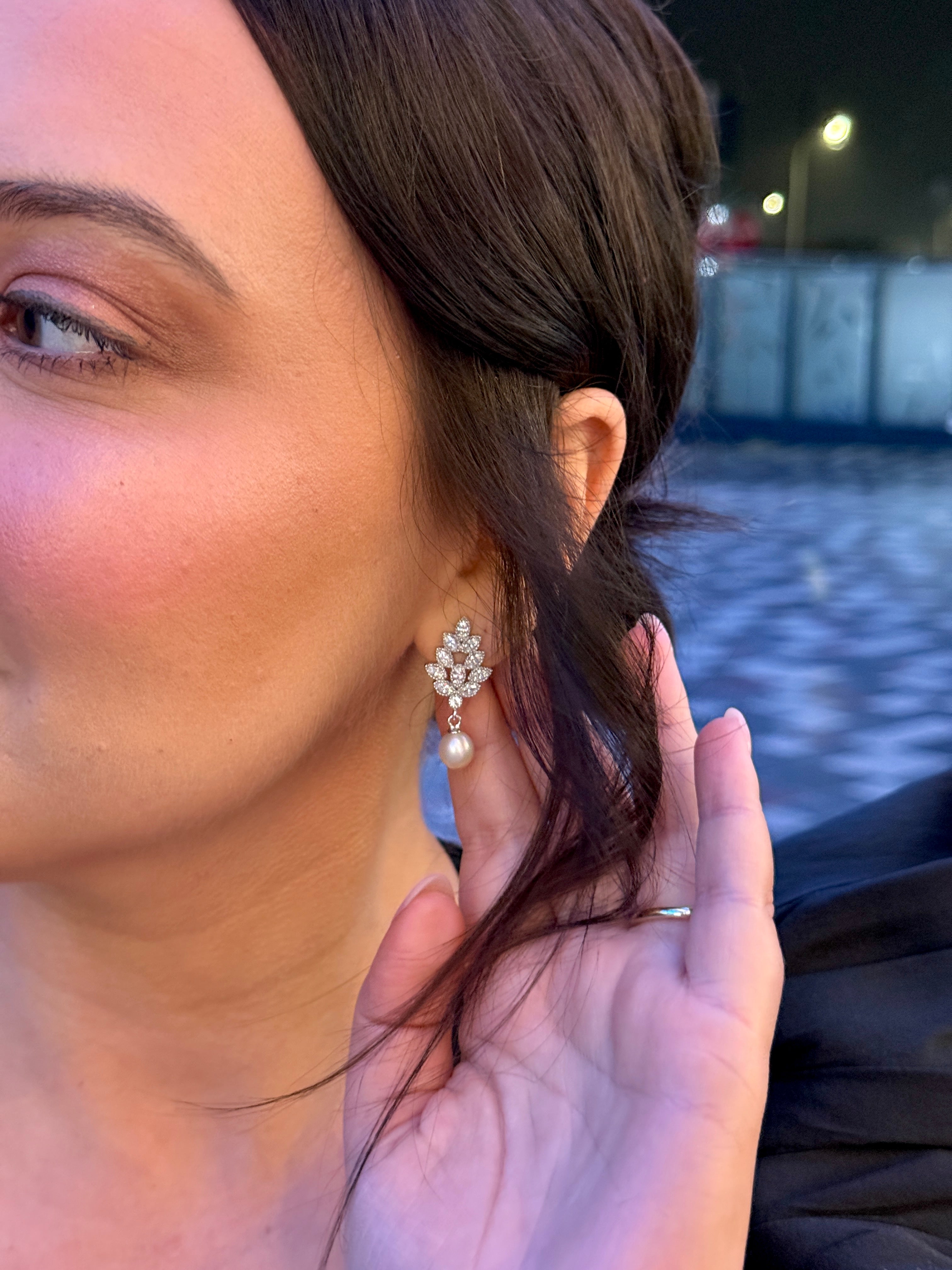 Sterling Silver Fresh Water Pearl Earrings