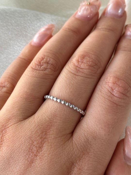 Sterling Silver Champagne Bubble Stacker Ring