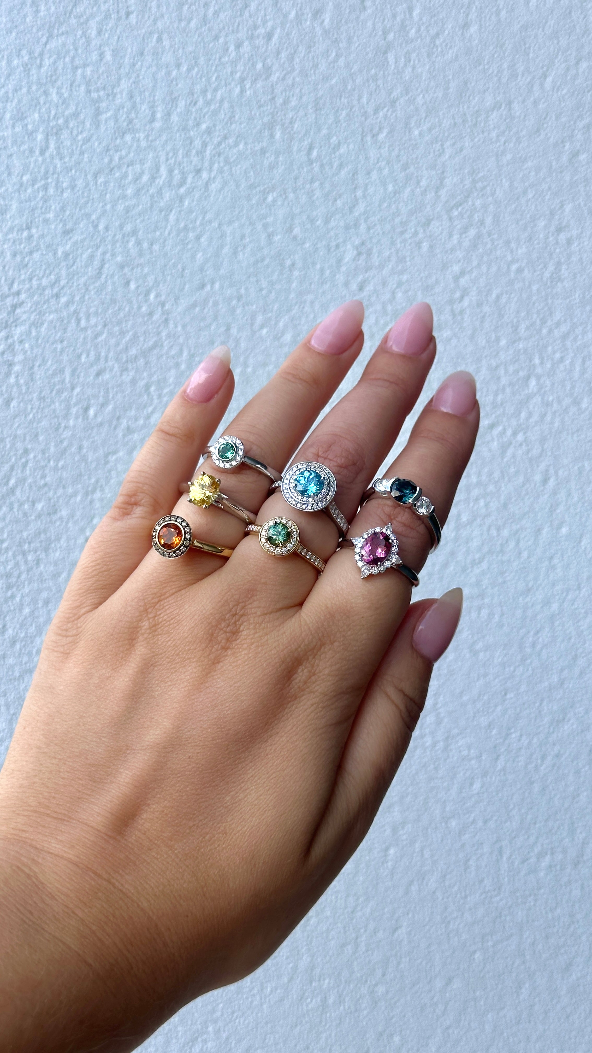 18ct White Gold Pink Tourmaline and Diamond Ring