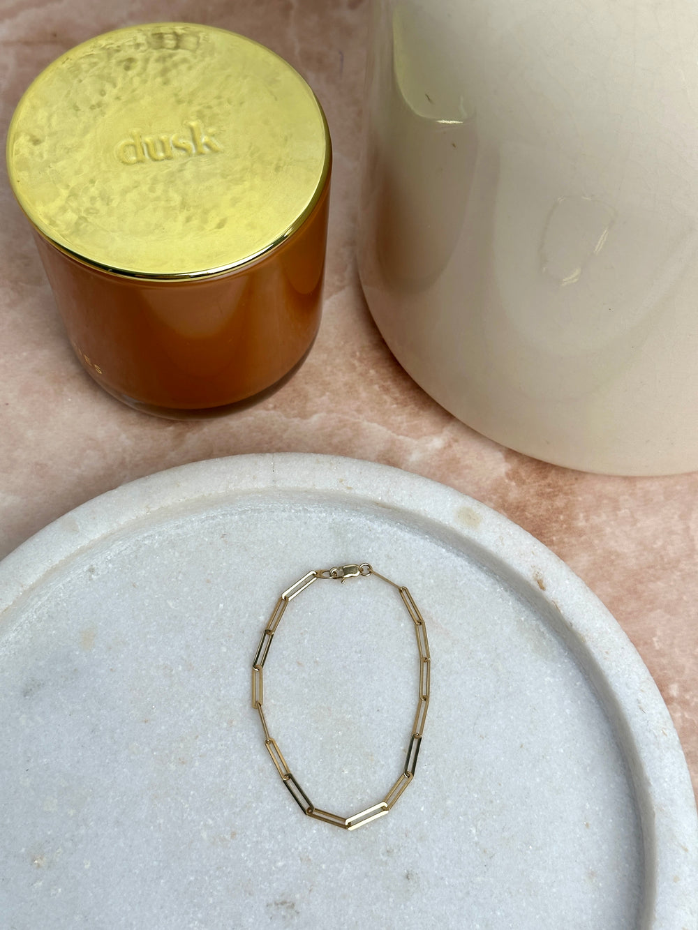 9ct Yellow Gold Paperclip Link Bracelet