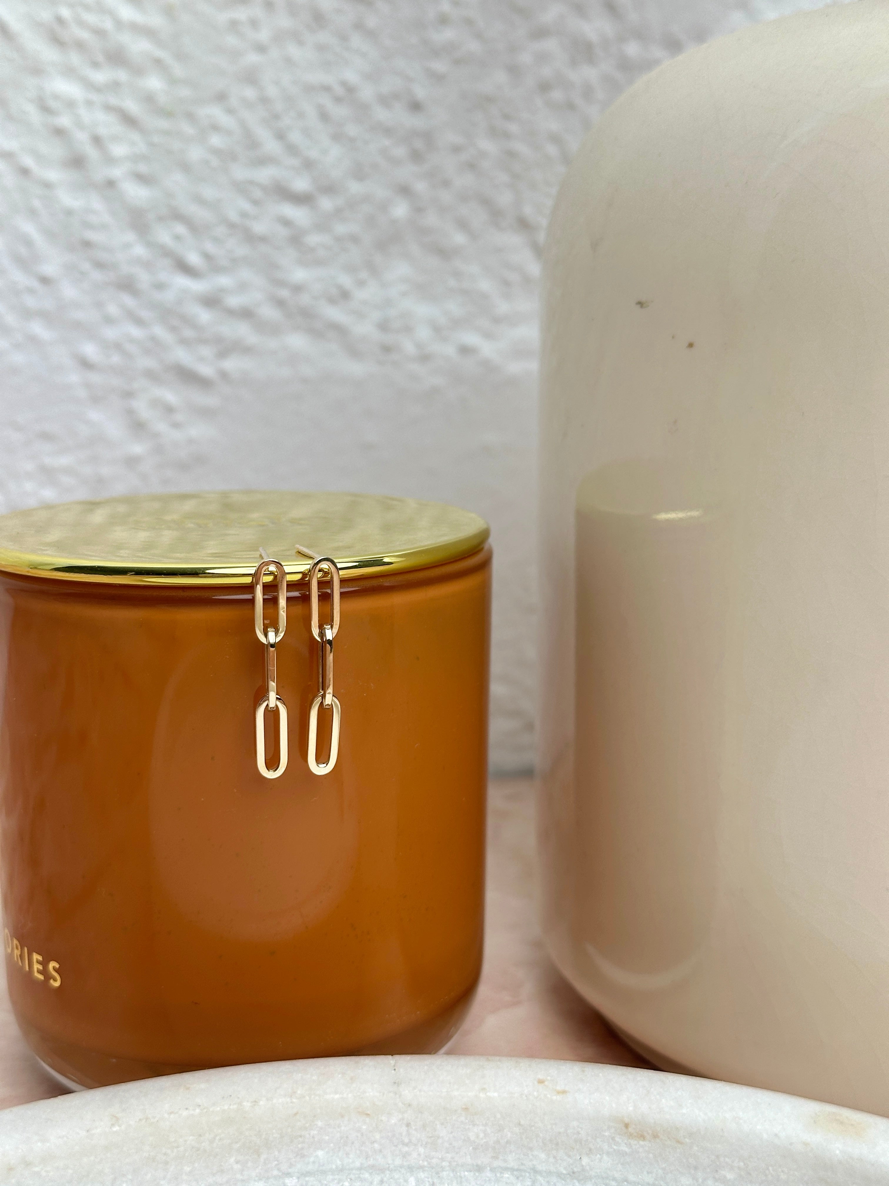 9ct Yellow Gold Paperclip Earrings