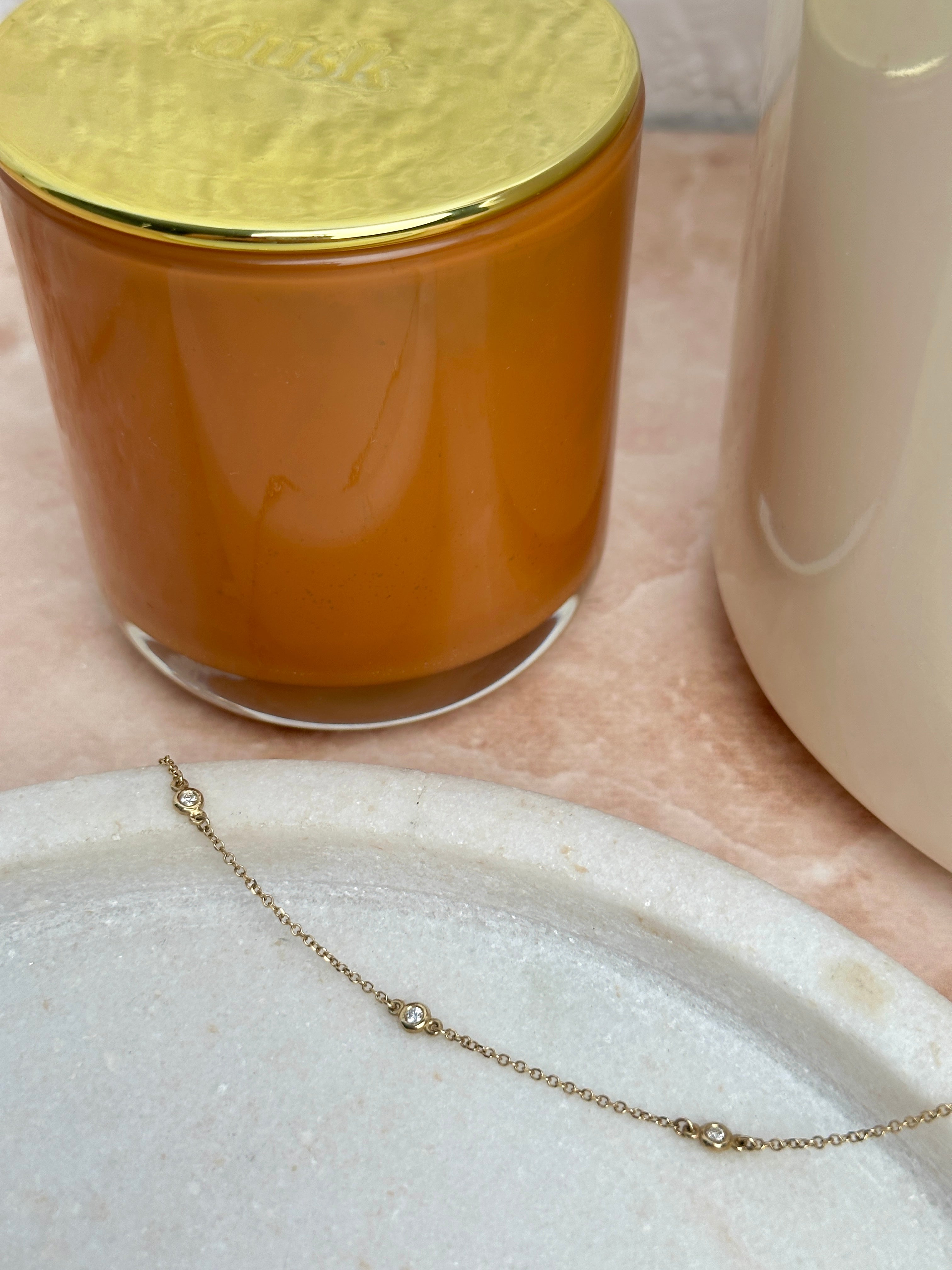 18ct Gold Diamond Station Bracelet