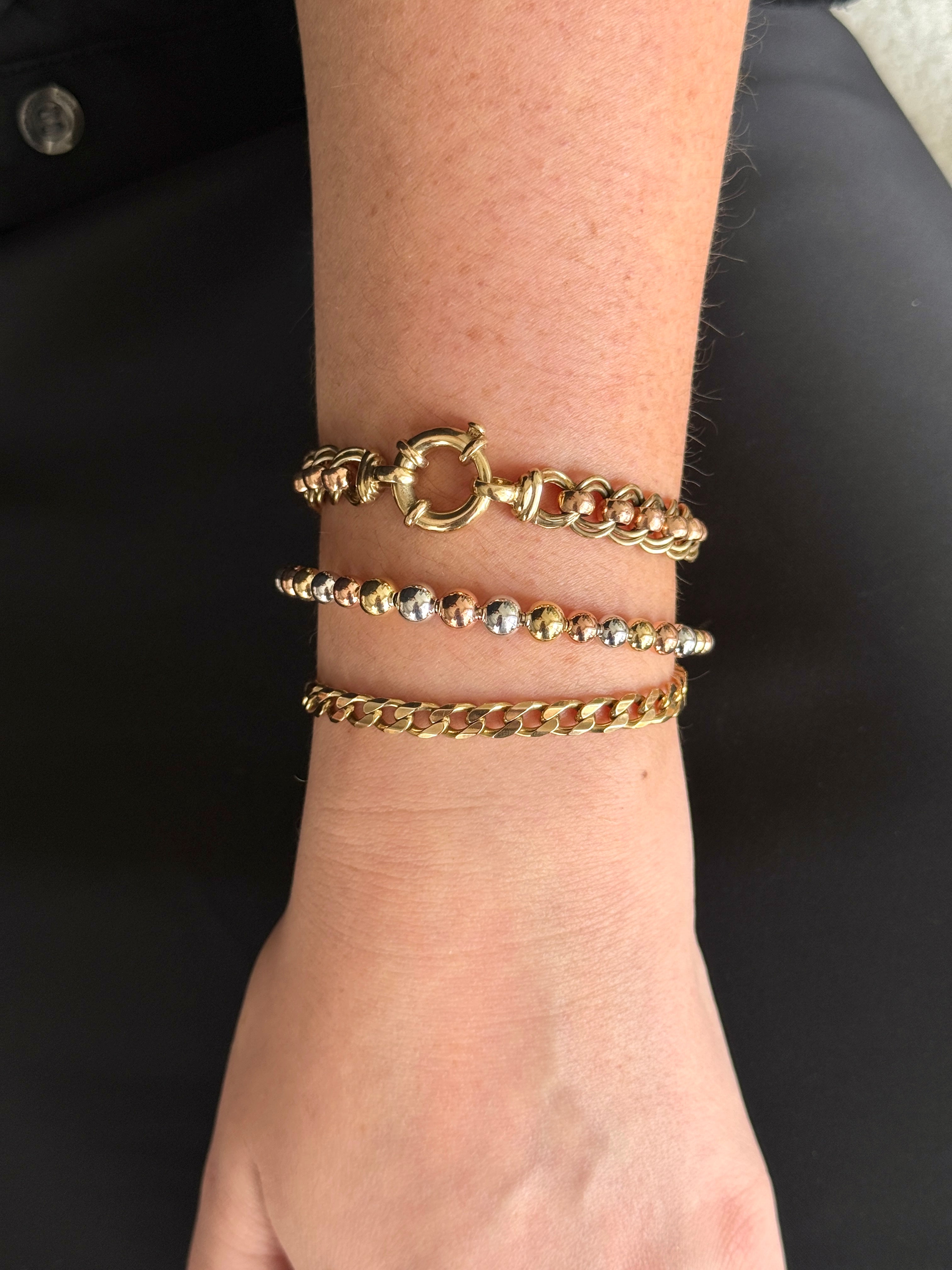 9ct Yellow and Rose Gold  Roller Bracelet