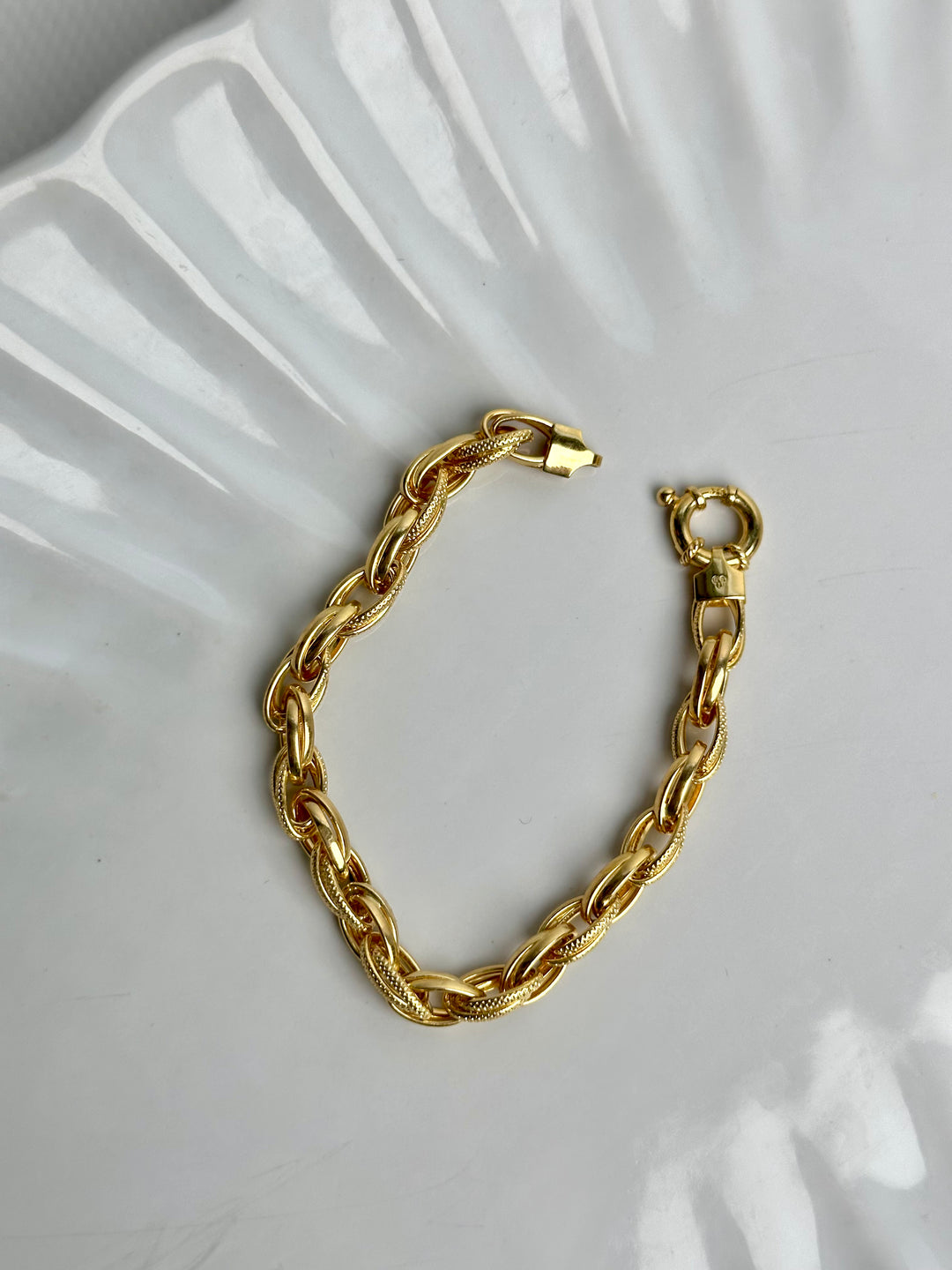 9ct Yellow Gold Fancy Link Bracelet