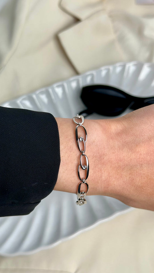 Sterling Silver Crochet Link Bracelet