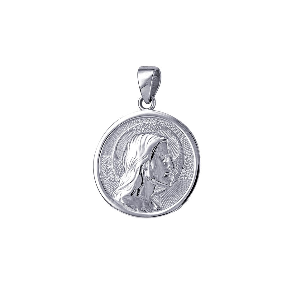 Sterling Silver Jesus Medallion
