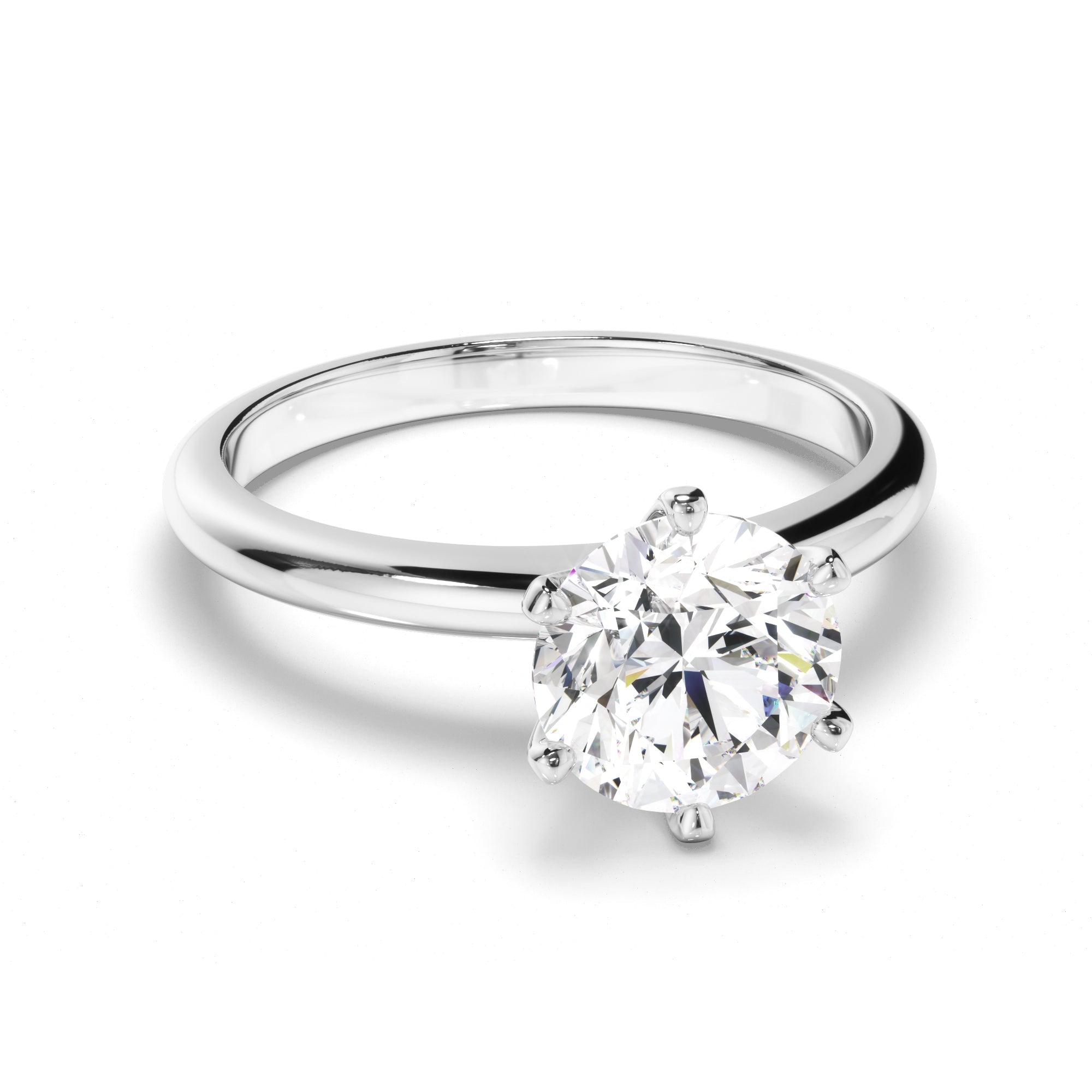 Round Brilliant Cut Diamond Solitaire Engagement Ring
