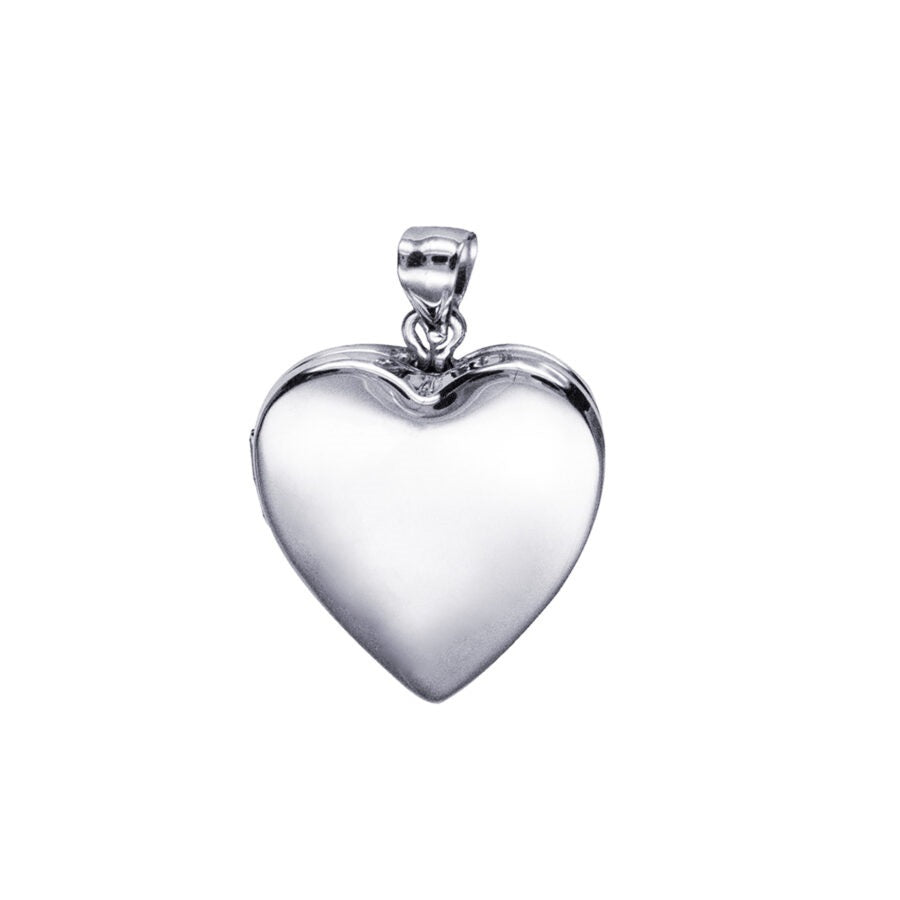 9ct Yellow Gold OR Sterling Silver Heart Memorial Pendant