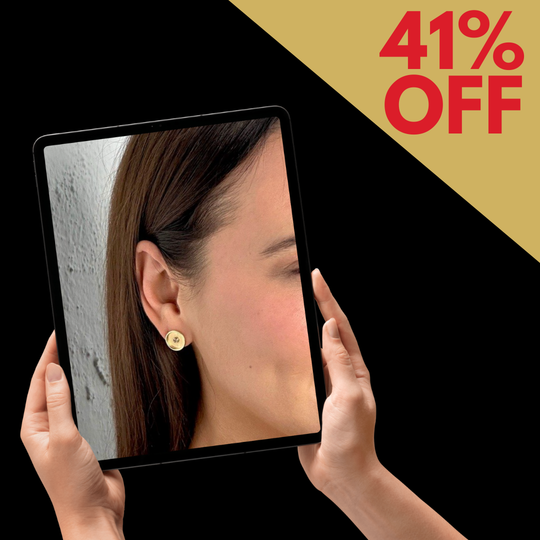 9ct Yellow Gold Argyle Diamond Disc Earrings