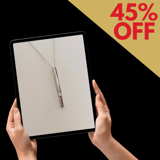 9ct White Gold Argyle Chocolate Diamond Bar Pendant