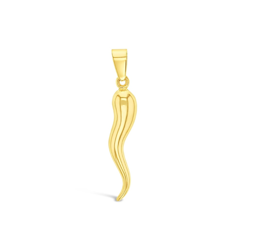 9ct Yellow Gold Horn of Plenty Pendant (Extra-Large)