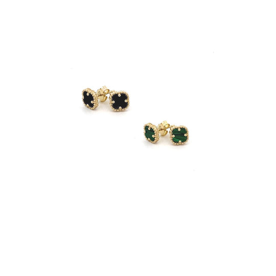 9ct Yellow Gold Petite Clover/Quatrefoil Earrings (Petite)