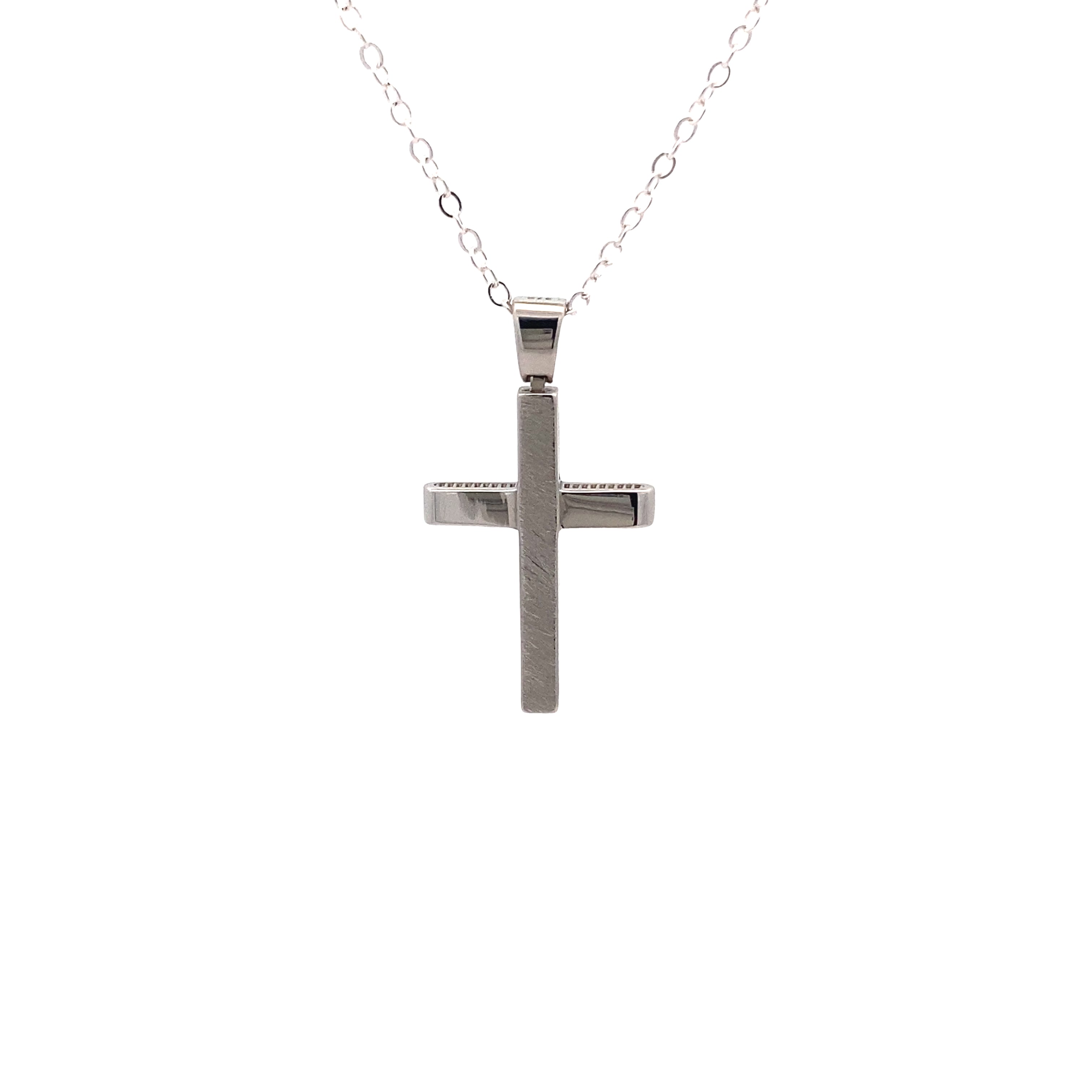 9ct white gold on sale cross pendant