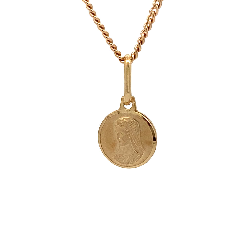 18ct/9ct Gold Mother Mary / Madonna Medallion