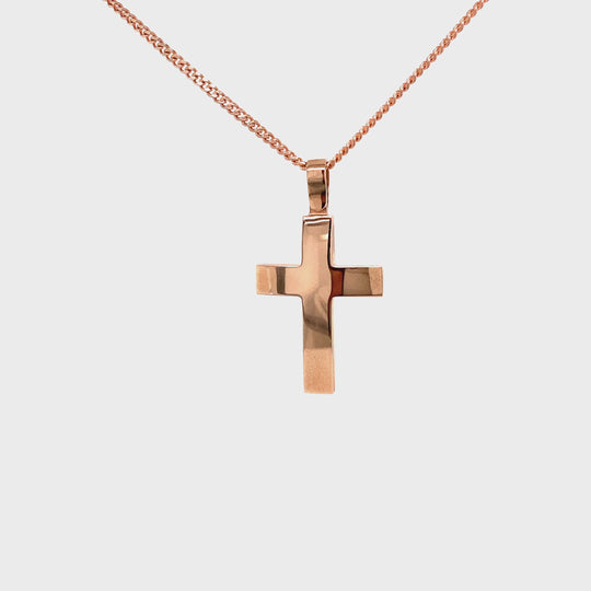 9ct Rose Gold Cross