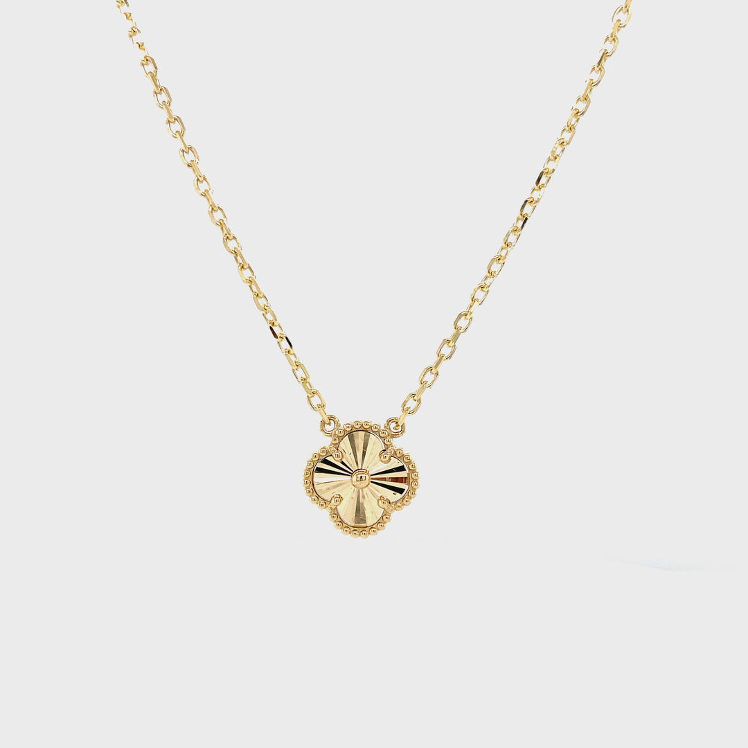 9ct Yellow Gold Clover/Quatrefoil Necklace