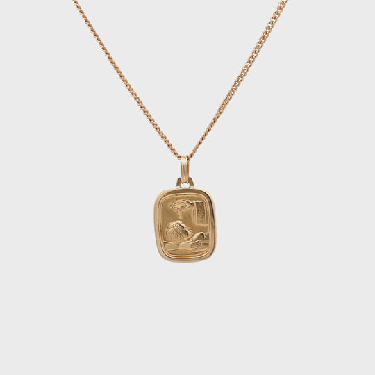 9ct Yellow Gold Baptismal Medallion