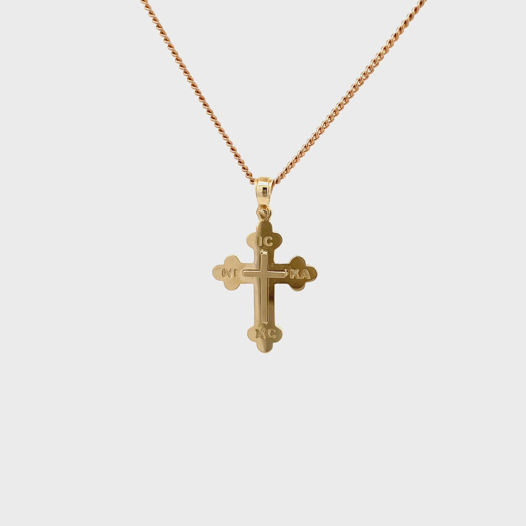 9ct Yellow Gold Byzantine / Orthodox Cross