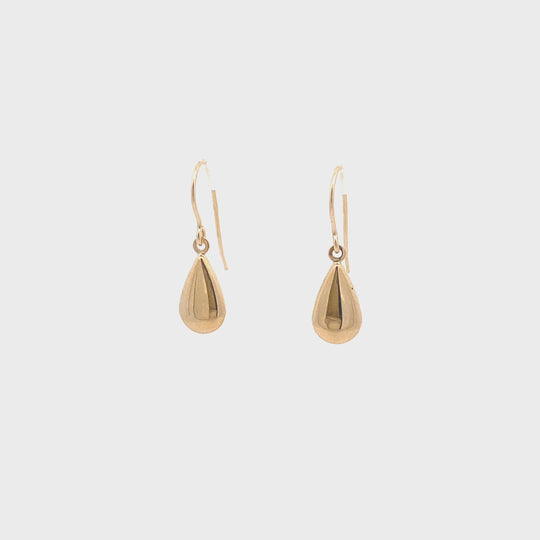 9ct Gold Teardrop Earrings