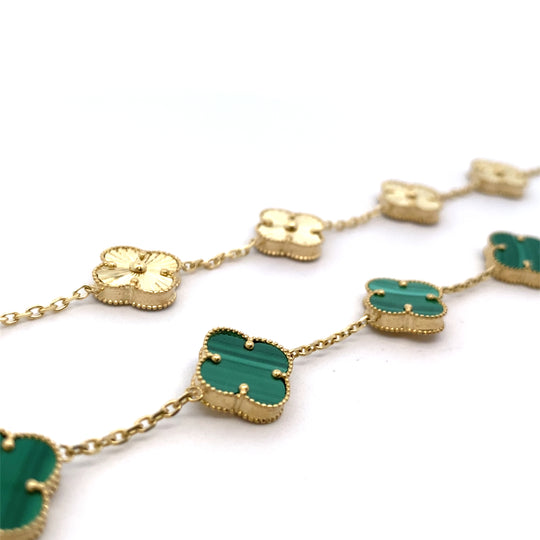 9ct Yellow Gold Reversible Clover/Quatrefoil Bracelet