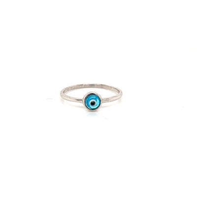 9ct White Gold Greek Eye Ring